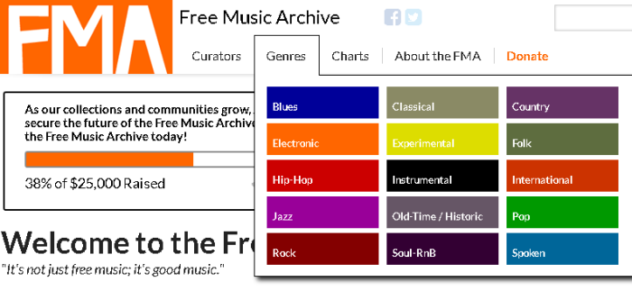 Free Music Archive propose de nombreuses musiques libres de droits pour vos vidéos pédagogiques